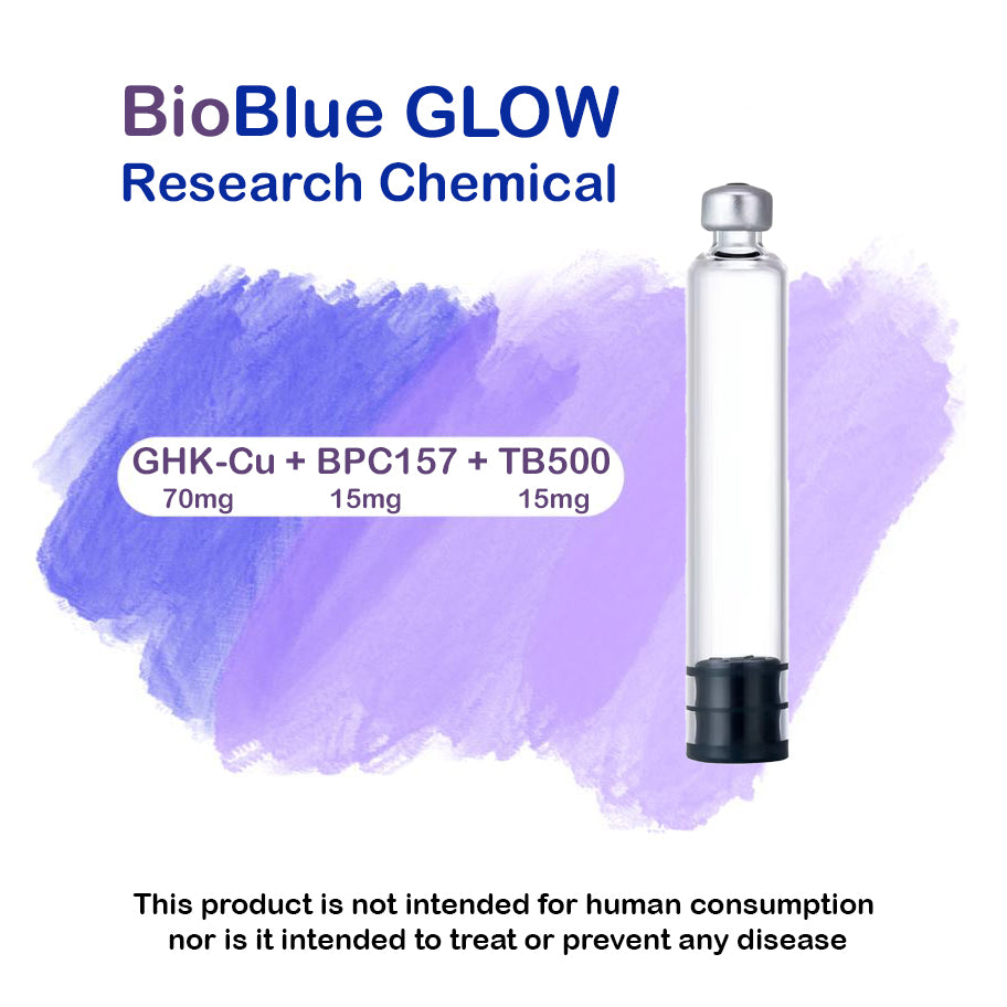 BioBlue GLOW Research Chemicals - GHK-Cu(70mg) + BPC157(15mg) + TB500(15mg)
